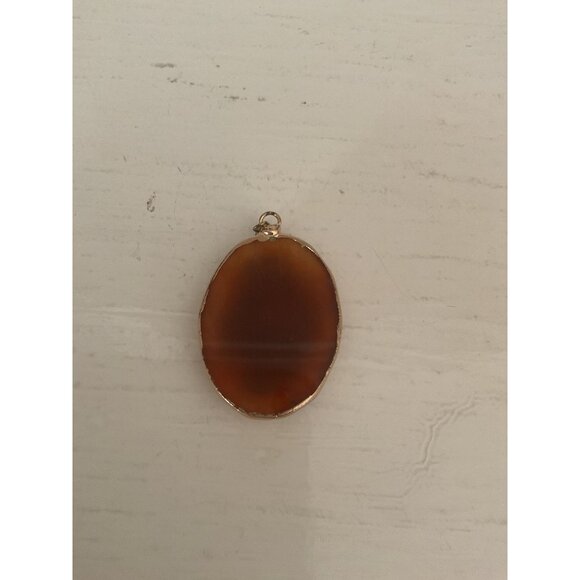 Agate Slice Pendant Natural Stone Jewelry Accessory - Picture 3 of 3